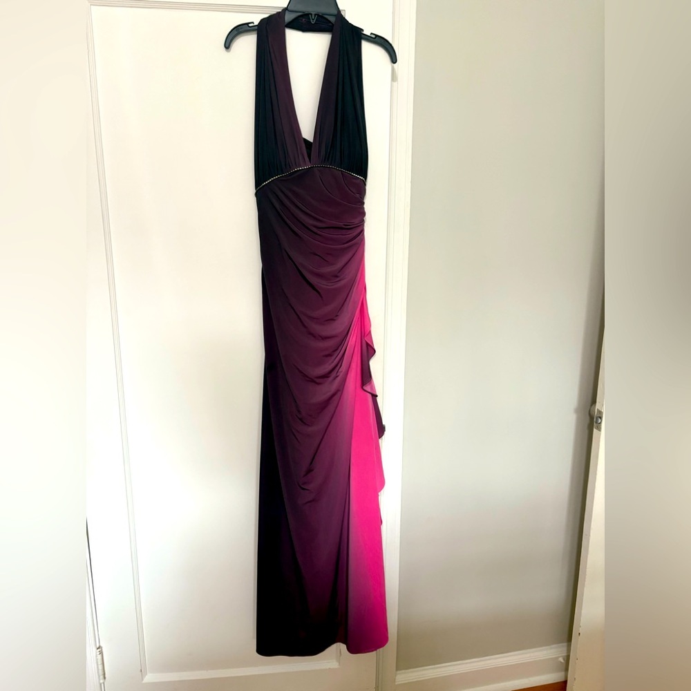 Prom dress/party dresss. Size 8, halter, ombré